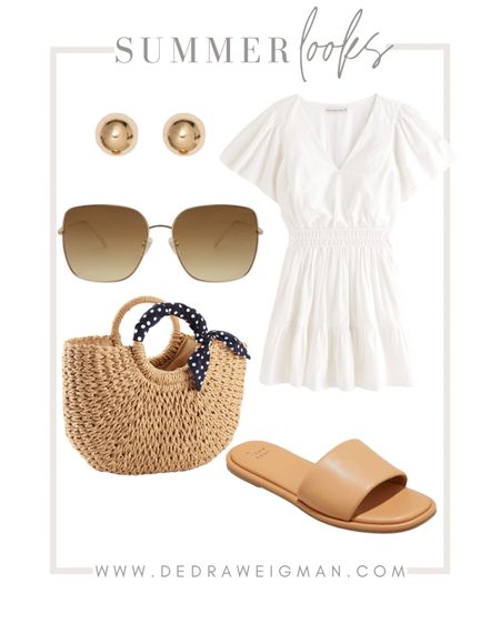 This can be a summer outfit or vacation outfit! Love the classic look of this. 

#summeroutfit #vacationoutfit #sandals 

#LTKtravel #LTKSeasonal #LTKunder50