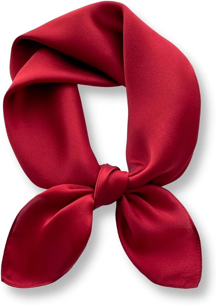 PoeticEHome 100% Mulberry Silk Neck Scarf for Women, 21 x 21 Inch | Amazon (US)