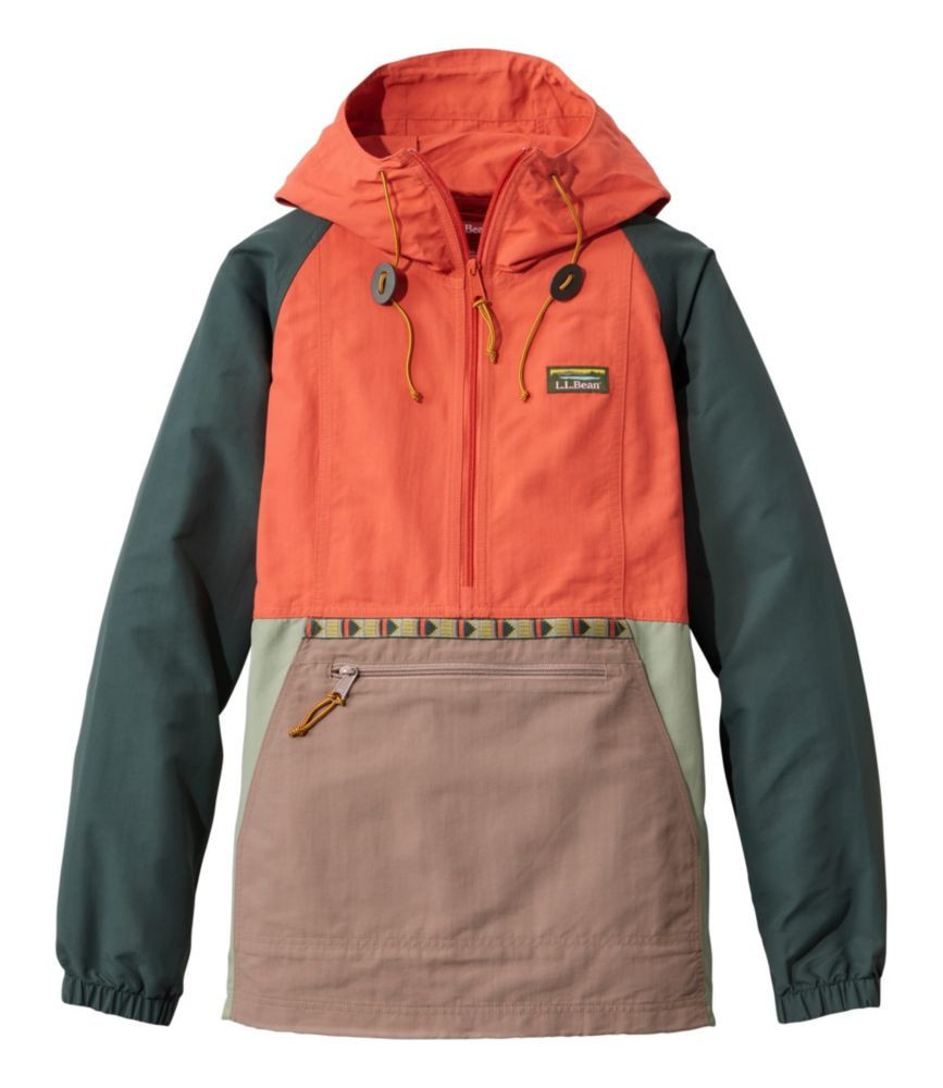 Women's Mountain Classic Anorak, Multi-Color Burnt Sienna/Mauve Taupe Small, Synthetic/Nylon L.L.Bean | L.L. Bean