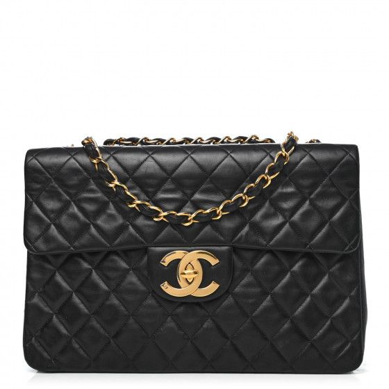 CHANEL

Lambskin Quilted XL Jumbo Single Flap Black | Fashionphile