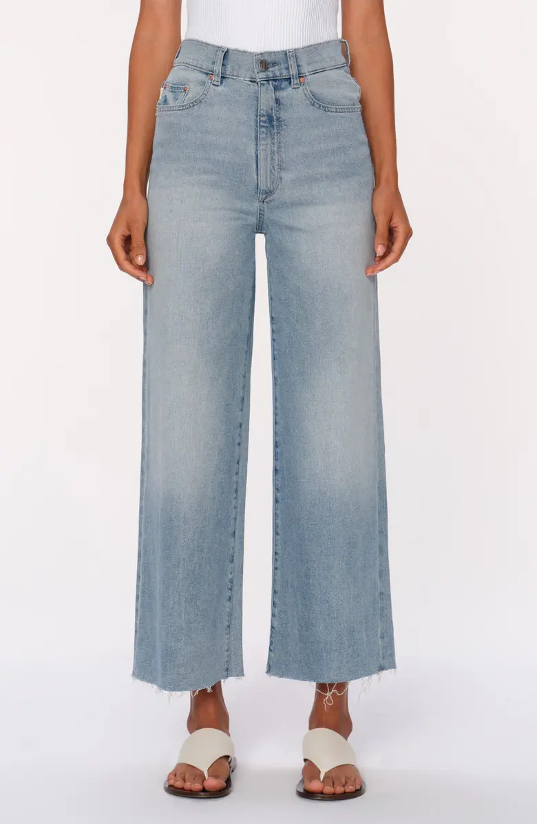 DL1961 Hepburn Raw Hem High Waist Ankle Wide Leg Jeans | Nordstrom | Nordstrom