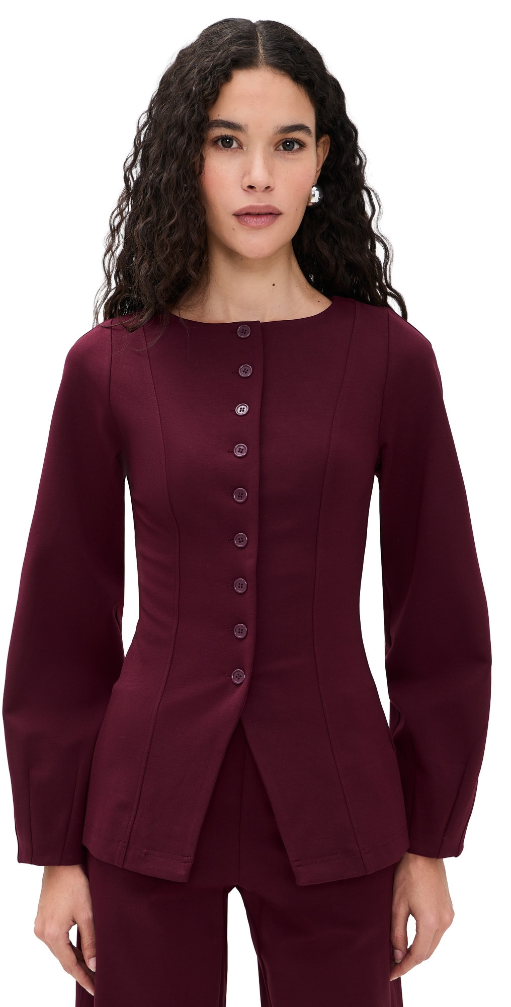 ALIGNE Bonnie Ponte Blazer Oxblood 0 | Shopbop