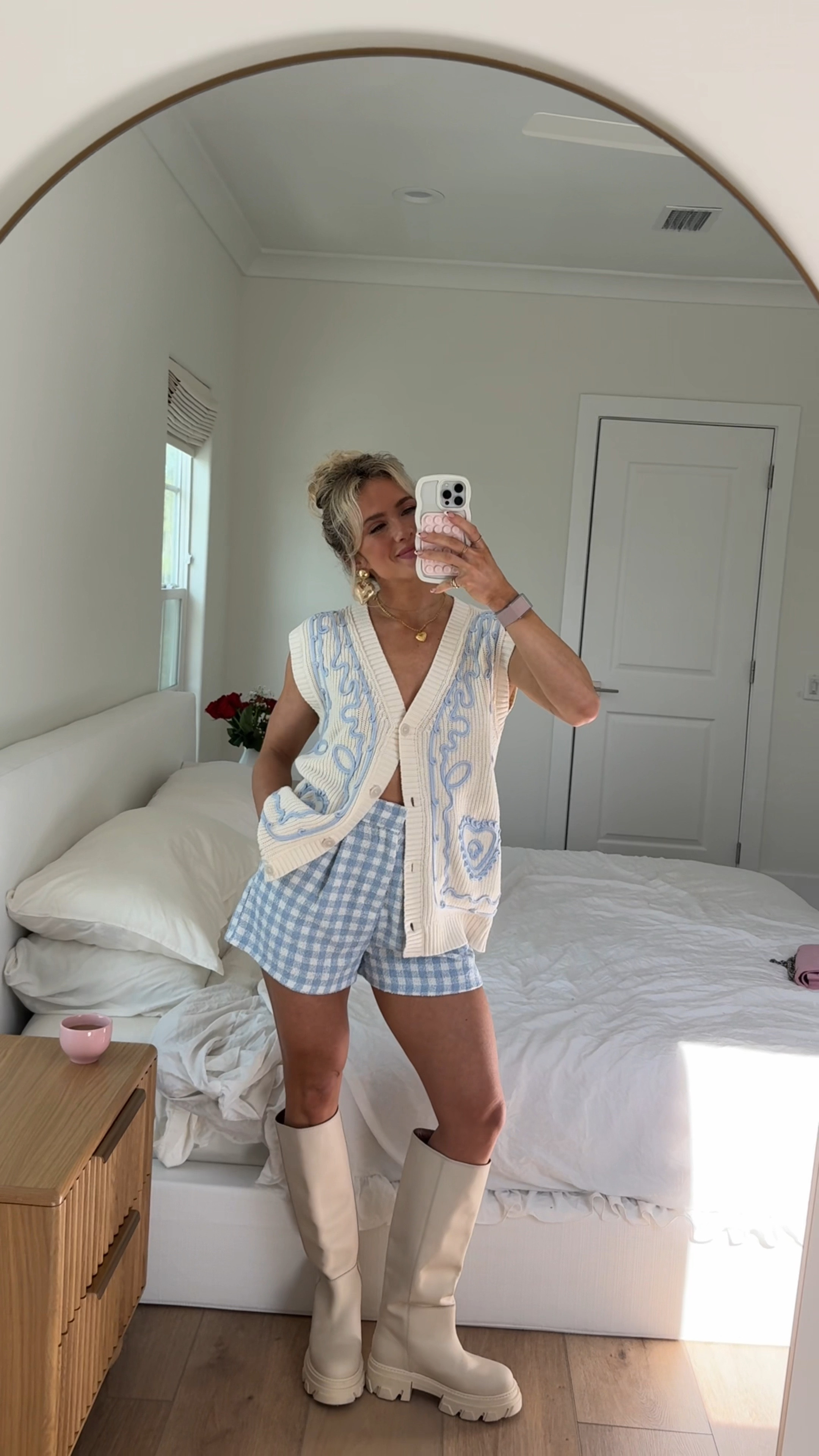 These pieces are so cute for spring! Wearing a small in both! 🩵🦋

#LTKSpringSale #LTKVideo #LTKSeasonal