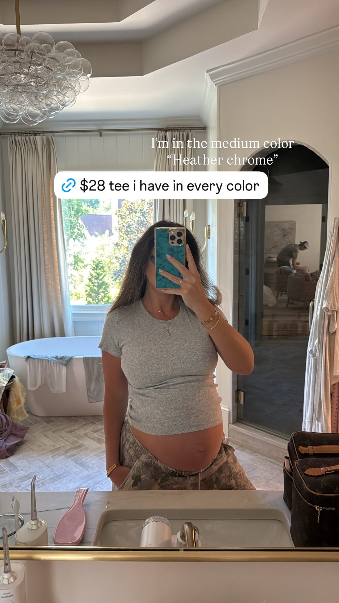 I’m in the medium color “Heather chrome”