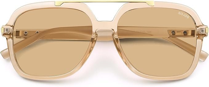 SOJOS Retro Polarized Aviator Sunglasses for Women Men, 70s 80s Trendy Square Aviators Sun Glasse... | Amazon (US)