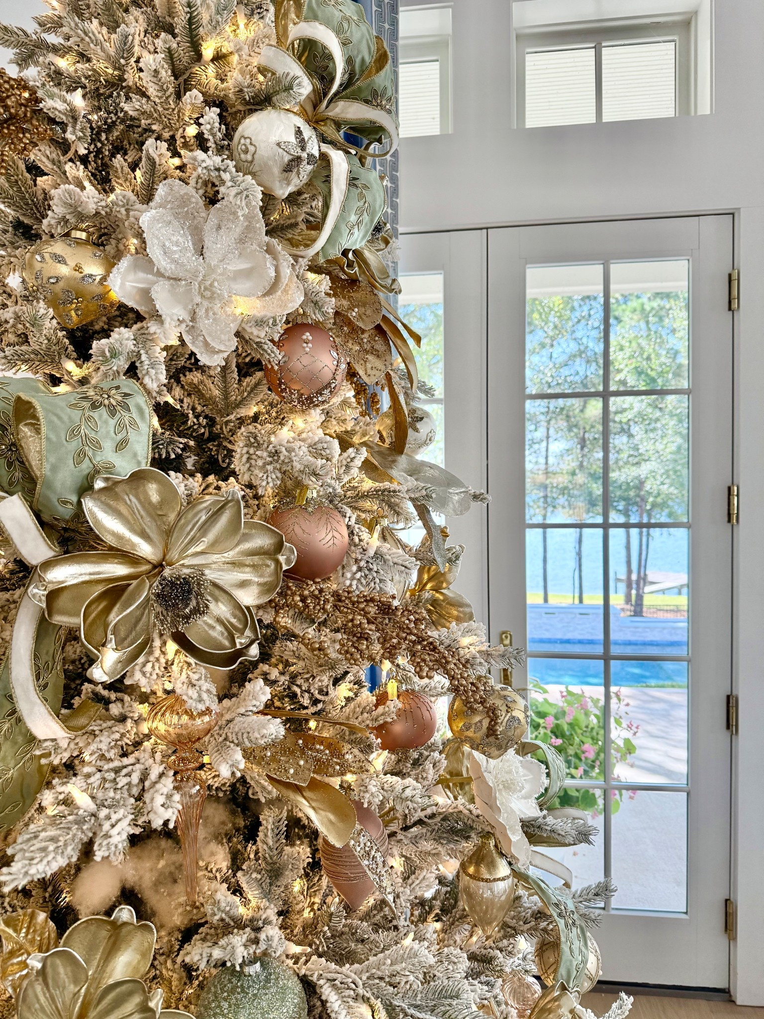 Christmas tree ornaments and magnolias 

#LTKHoliday #LTKHome