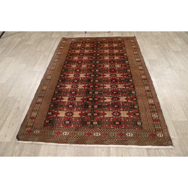 Rashaun One-of-a-Kind 4' 4" X 6' 5" New Age Wool Area Rug in Brown | Wayfair North America