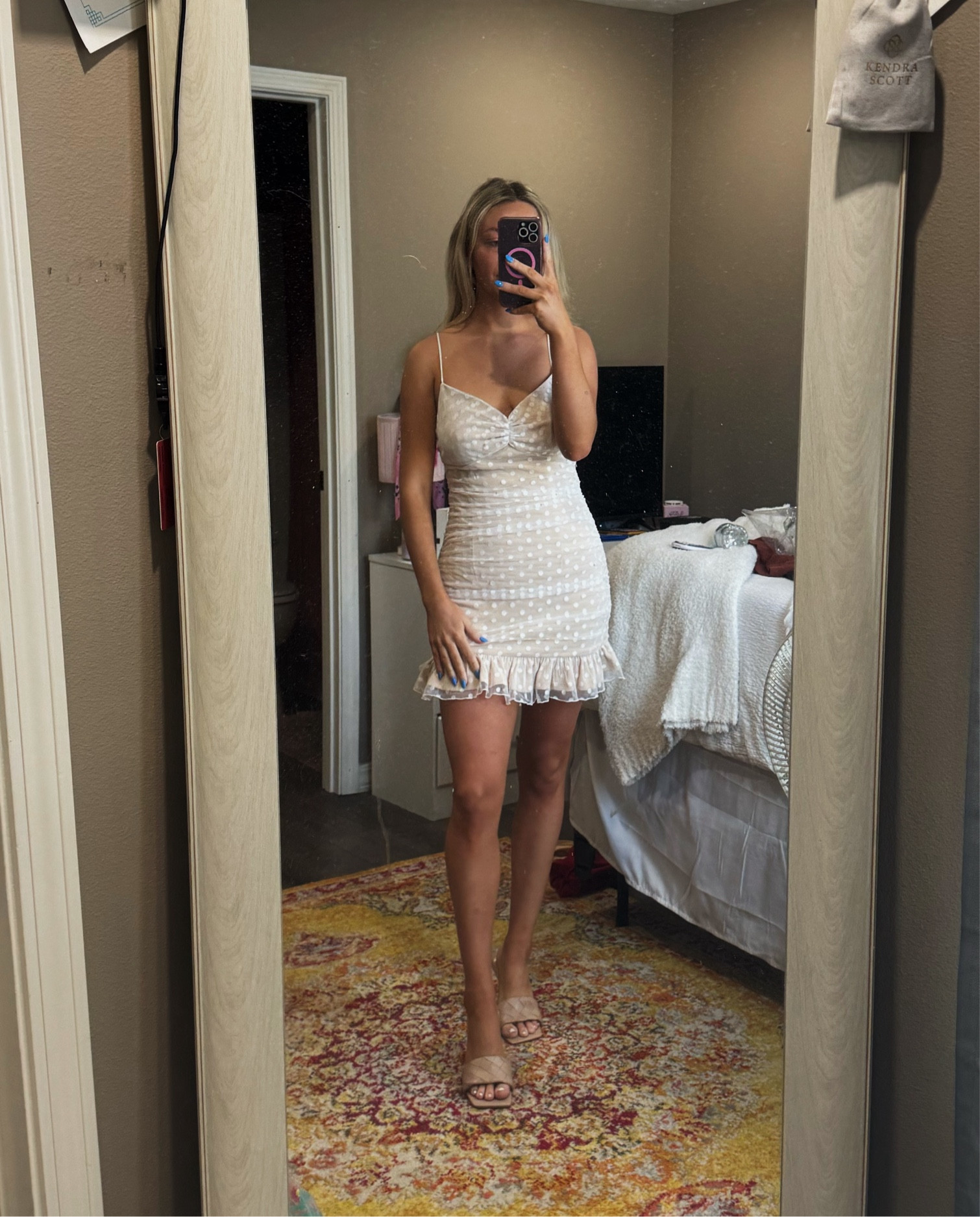 Mini dress. White mini dress. Graduation dress. Revolve dress. Classy but sexy. White dress  