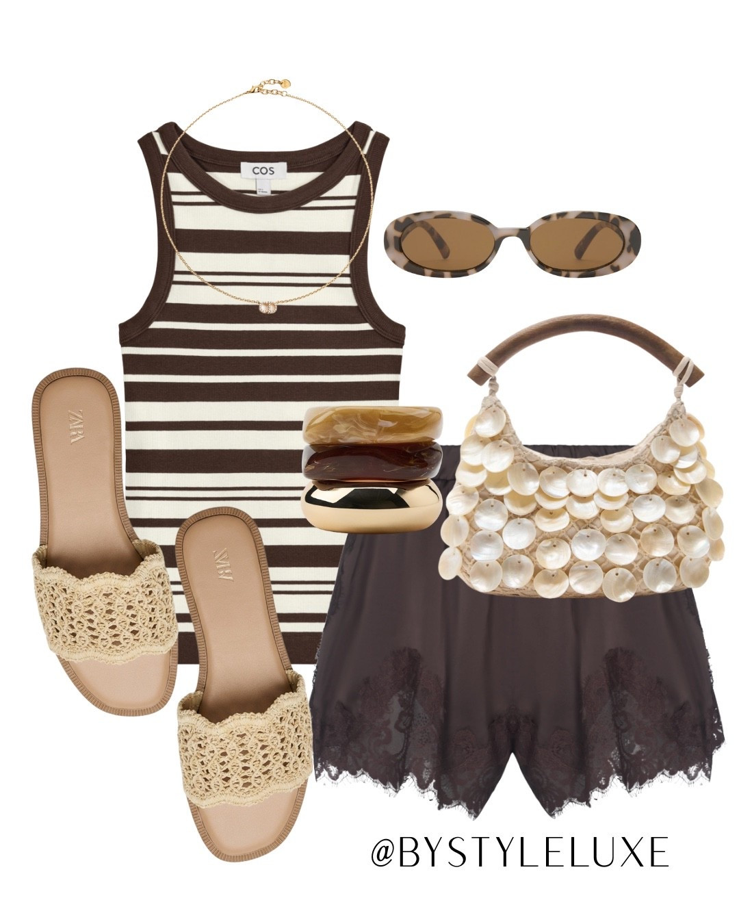 SUMMER SHORTS - These viral brown lace shorts have just been restocked! Perfect summer base for everyday and evening looks

#sandals #summeroutfit #laceshorts

#LTKsummer #LTKshoes #LTKbag