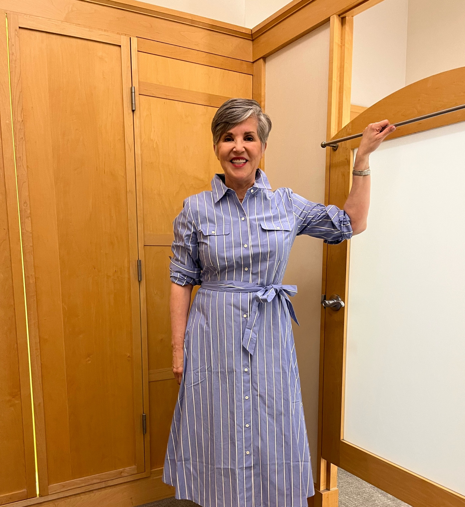 Talbots Pretty Poplin Striped shirtdress. Great for bridal shower or Easter! (8)/ Nude pumps
#ltkunder50
#easterdress
#shirtdress
#bridalshowerlooks


#LTKsalealert #LTKSeasonal #LTKstyletip