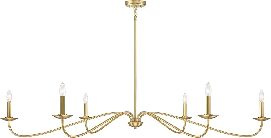 Savoy House M100119NB Meridian Open Frame Candle Chandelier, 6-Light 360 Total Watts, 8" H x 62" ... | Amazon (US)