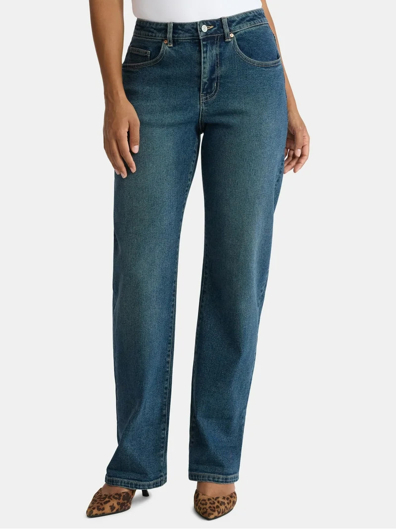 Madden NYC Women's Barrel Jeans, 28" Inseam, Sizes 00-18 - Walmart.com | Walmart (US)