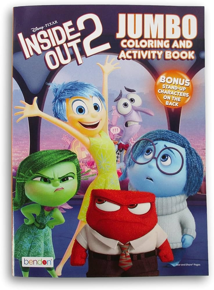 Inside Out 2 Coloring and Activity Book with Stand-Up Character on Back - 64 Pages | Amazon (US)