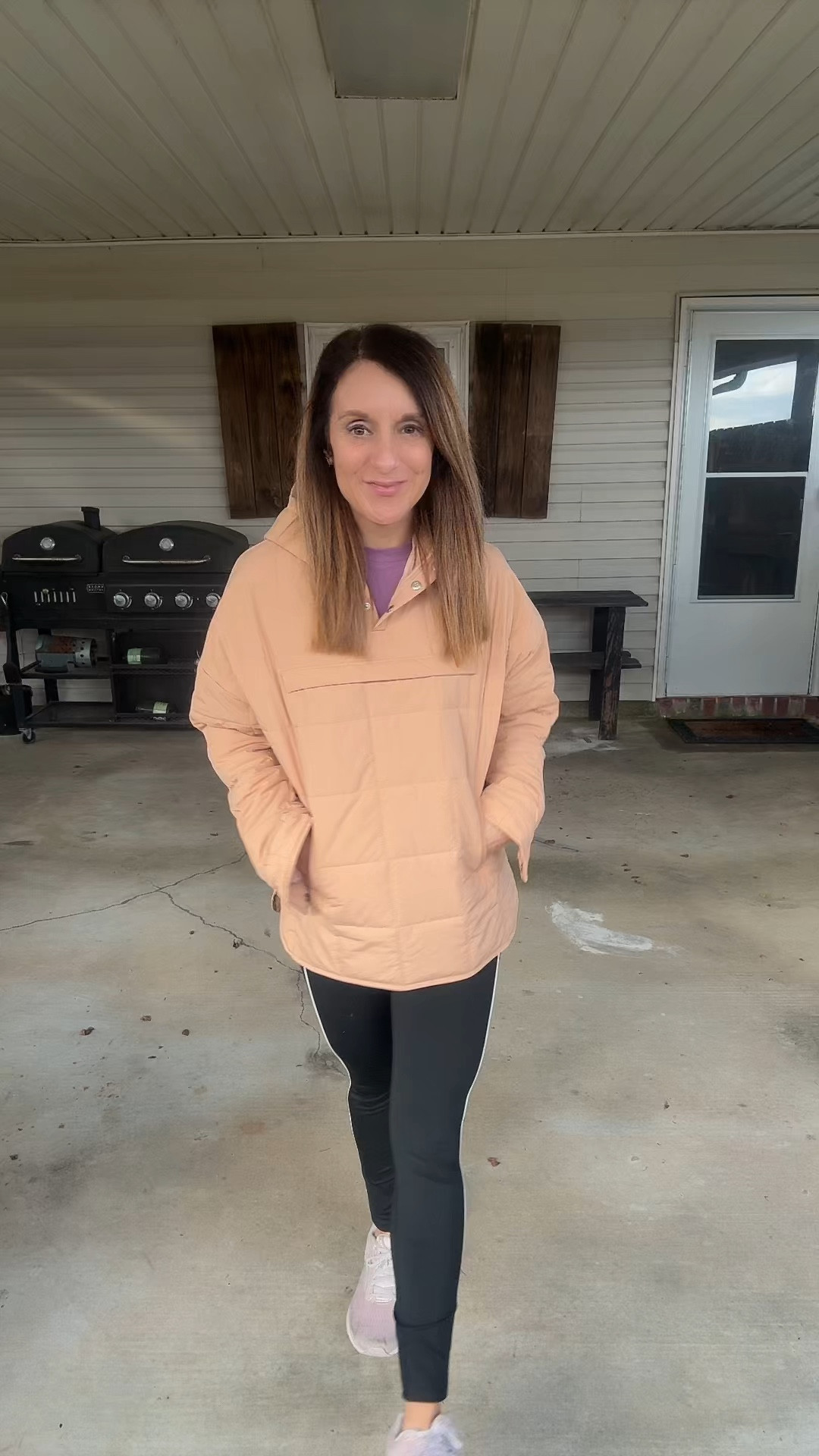 Rainy day fit 👑 🧡 

#LTKSeasonal #LTKOver40 #LTKFitness