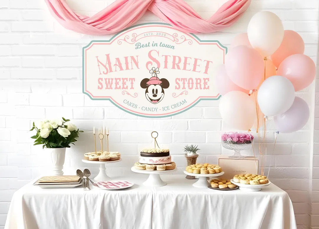 Printable Minnie Sweet Store Sign, Main Street Candy Shop, Perfect for Any Disney Theme Birthday ... | Etsy (US)