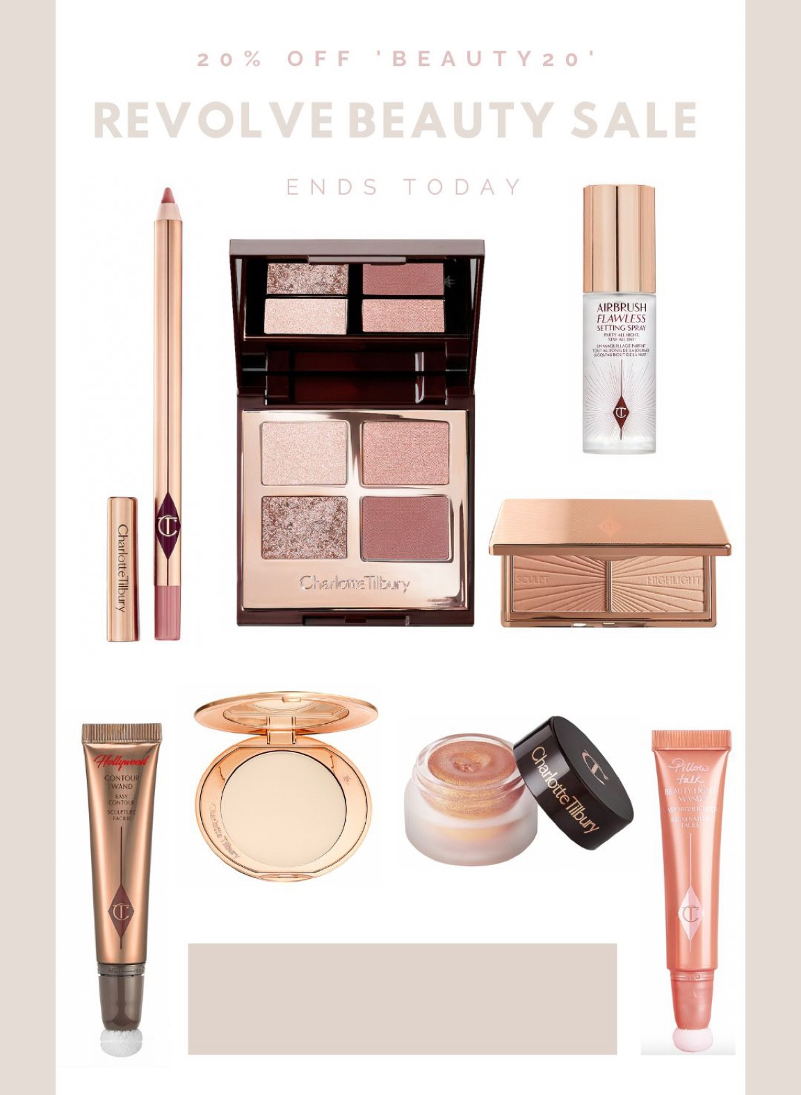 20% OFF CHARLOTTE TILBURY!! CODE: BEAUTY20

#LTKfit #LTKunder50 #LTKsalealert