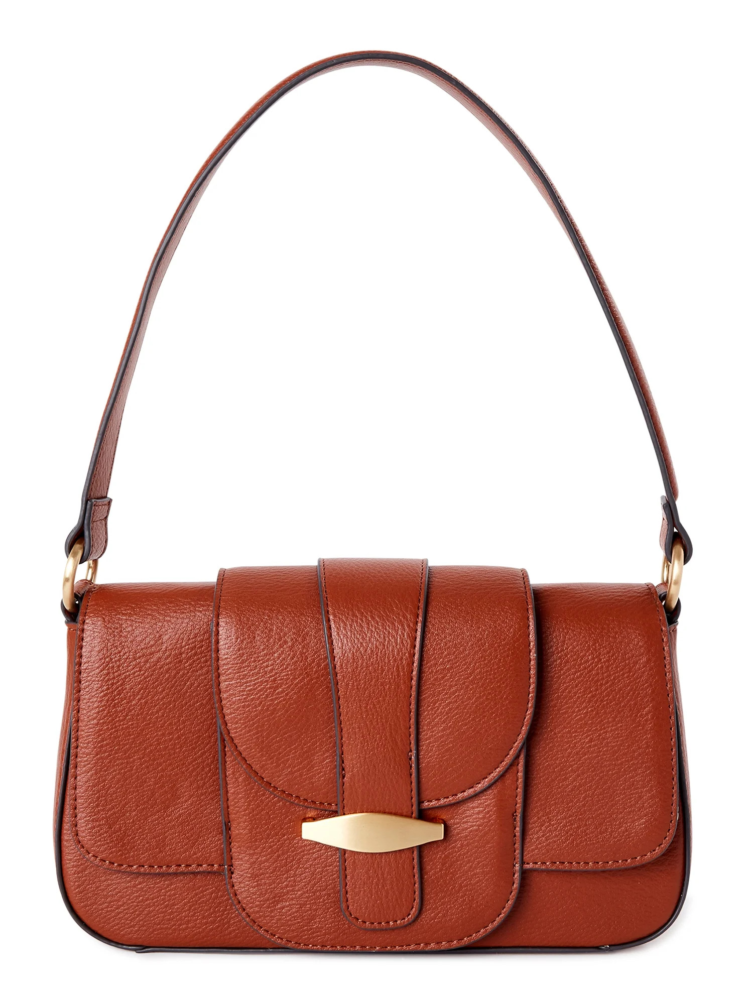 Time and Tru Women’s Shoulder Mia Handbag Brown - Walmart.com | Walmart (US)