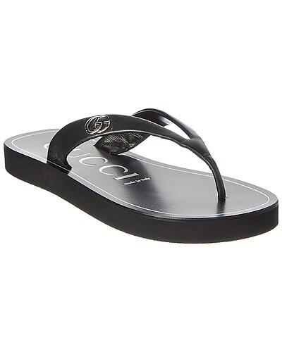 Gucci Double G Leather Sandal | Gilt & Gilt City