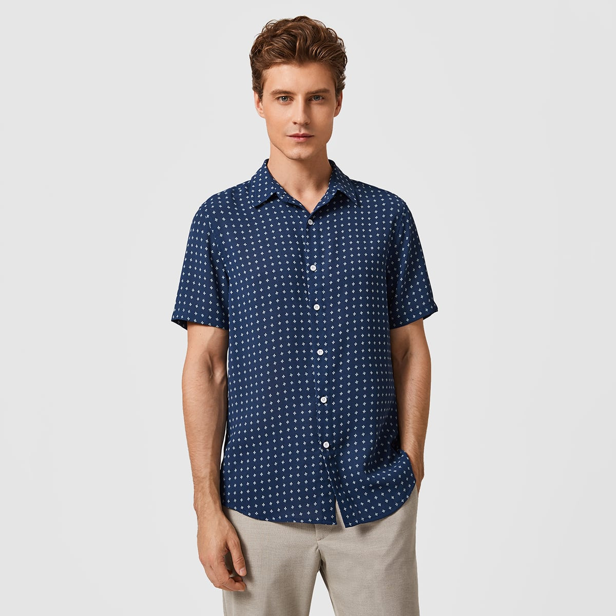Men Allover Print Short Sleeve Shirt | SHEIN
