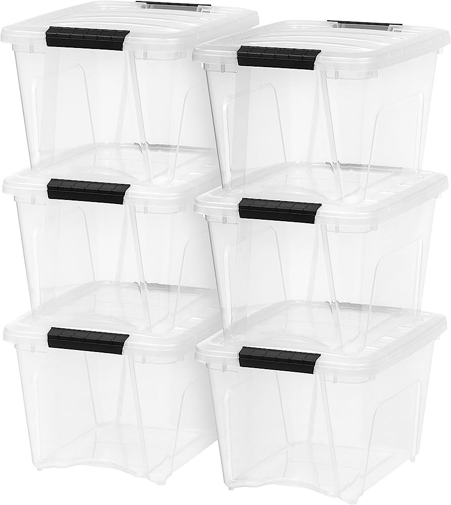 IRIS USA 19 Qt. Plastic Storage Bin Tote Organizing Container with Durable Lid and Secure Latchin... | Amazon (US)