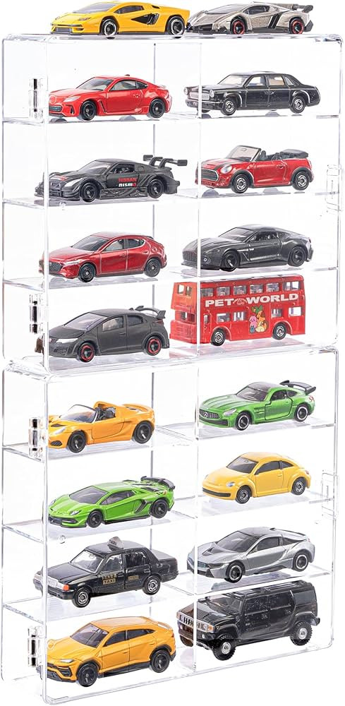 Hot 1/64 Scale Matchbox Wheels Toy Car Display Case Holds 32 Toy Cars Storage Organizer，Dustpro... | Amazon (US)
