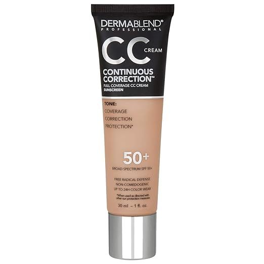 Dermablend Continuous Correction Tone-Evening CC Cream Foundation SPF 50+, Full Coverage Foundati... | Amazon (US)