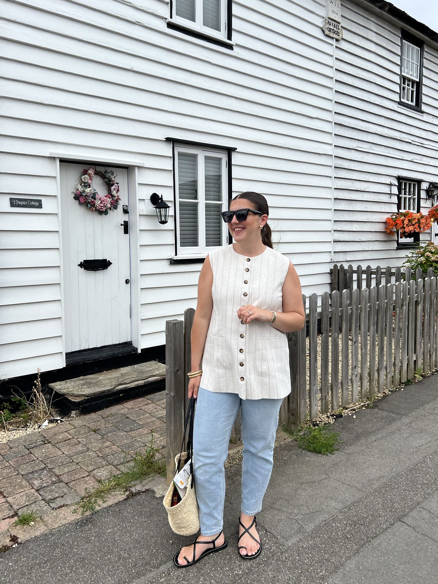 OOTD 

I wear size 12 in the jeans - you can use code LTK10 for discount. 
I wear L in the waistcoat 