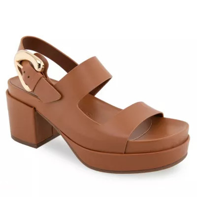 Aerosoles Women's Clarkson Strap Platform, Tan, 9.5 M | Belk