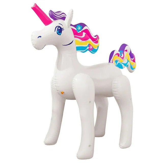 Bluescape Inflatable Unicorn Sprinkler White 5 feet Outdoor Kids Water Fun, Stationary Sprinkler ... | Walmart (US)