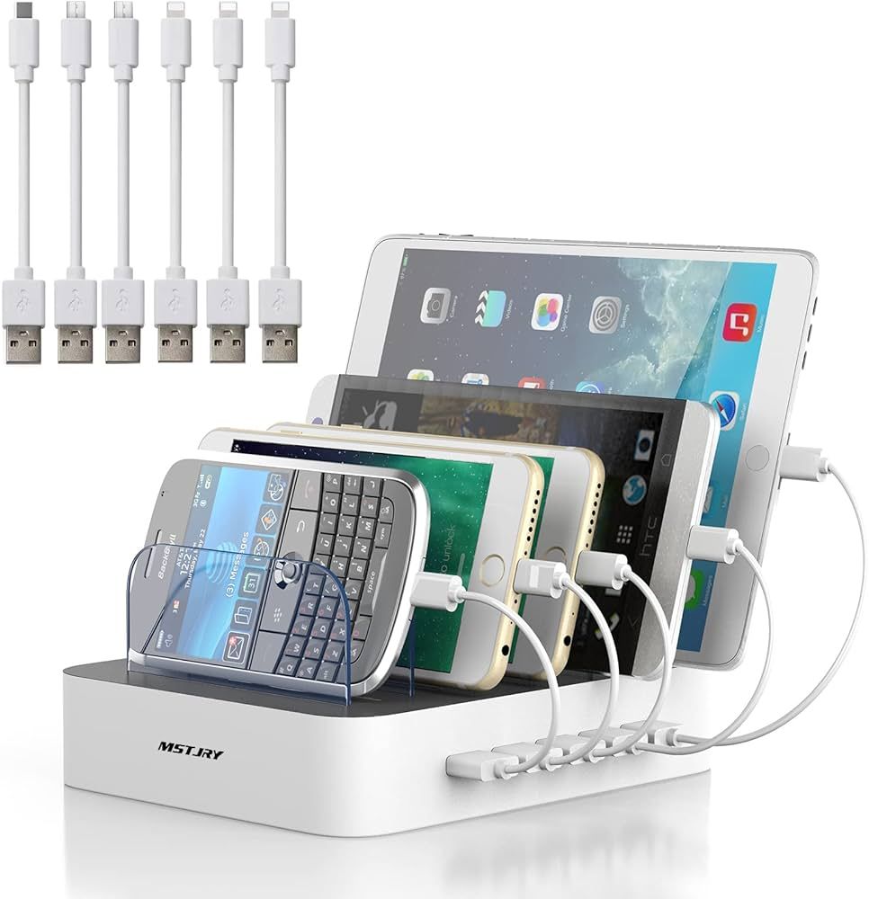 Charging Station for Multiple Devices, MSTJRY 5 Port Multi USB-A Charger Station with Power Switc... | Amazon (US)