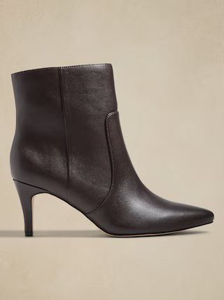 Vegan Leather Heeled Bootie | Banana Republic Factory