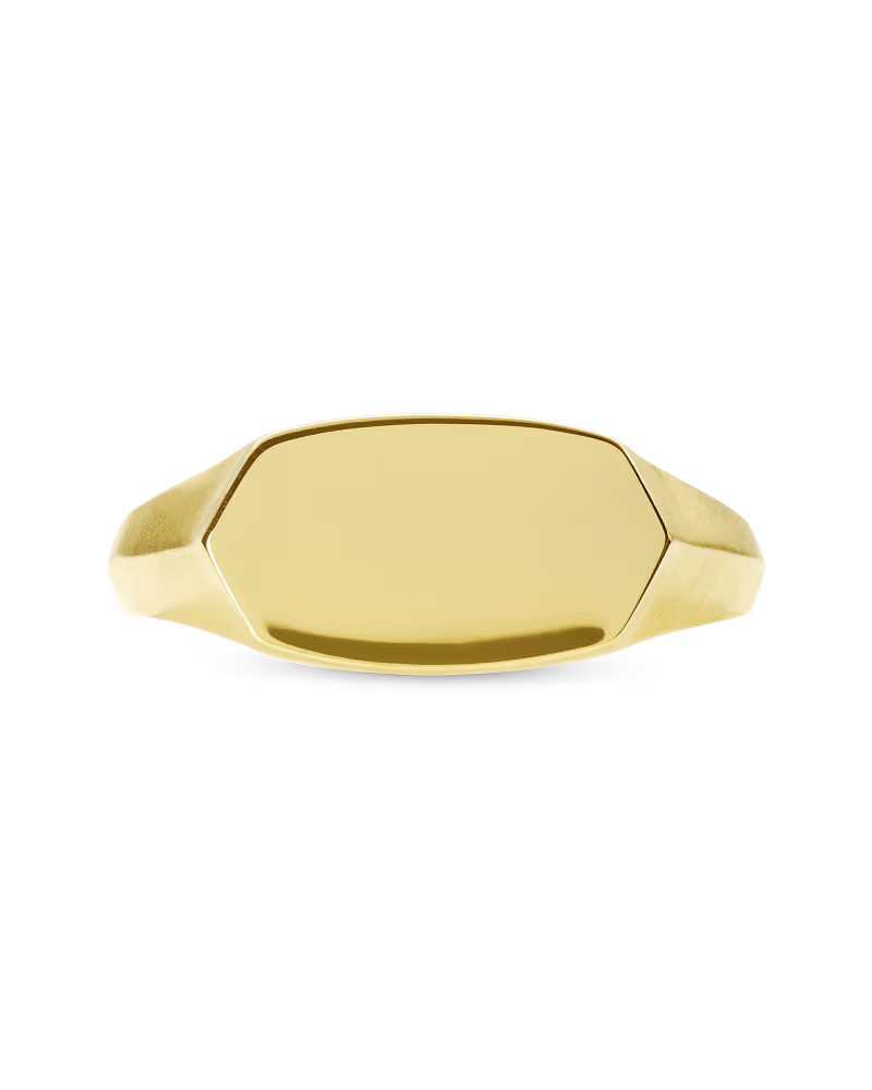 Elisa Signet Ring in 18k Gold Vermeil | Kendra Scott