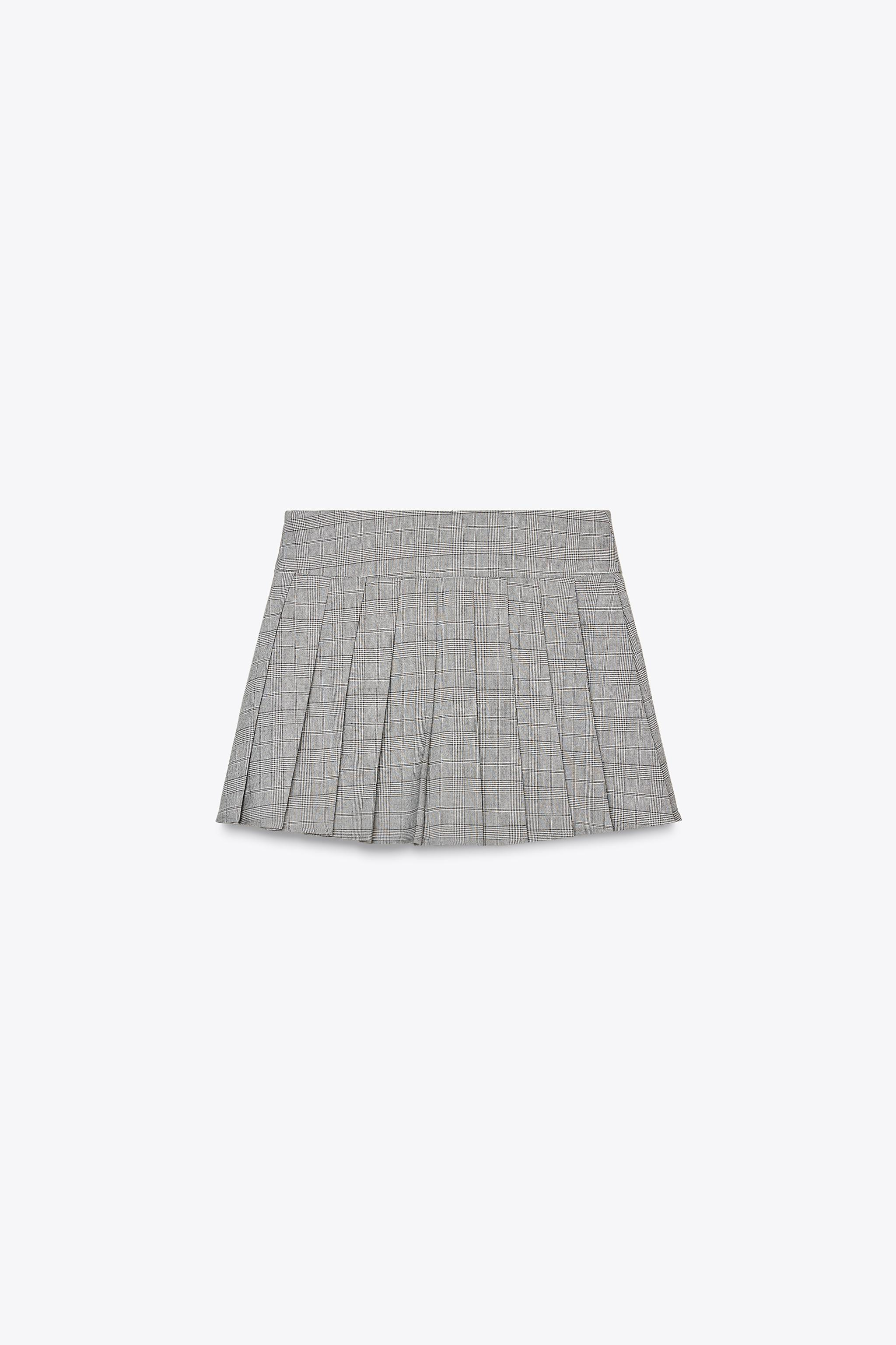 PLAID BOX PLEAT SKORT | Zara US