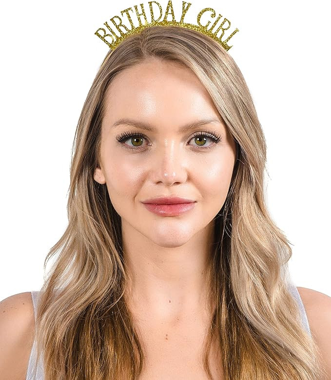 Birthday Girl Gold Glitter Headband | Amazon (US)
