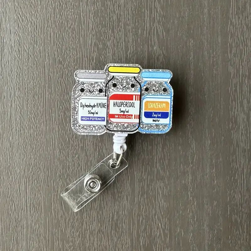 Funny Medicine Bottle Badge Reel Retractable Id Tag Card - Temu | Temu Affiliate Program