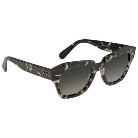 Ray Ban State Street Fleck Grey Gradient Square Unisex Sunglasses RB2186 133371 52 | Walmart (US)