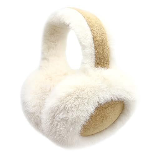 Kedofe Ear Muffs for Winter Women Foldable Fuzzy Cold Outdoor Earmuffs Soft Faux Furry Ear Warmers Covers (Khaki) | Amazon (US)