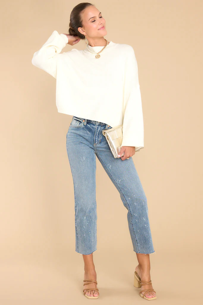 Don't Think About You Ivory Sweater | Red Dress 