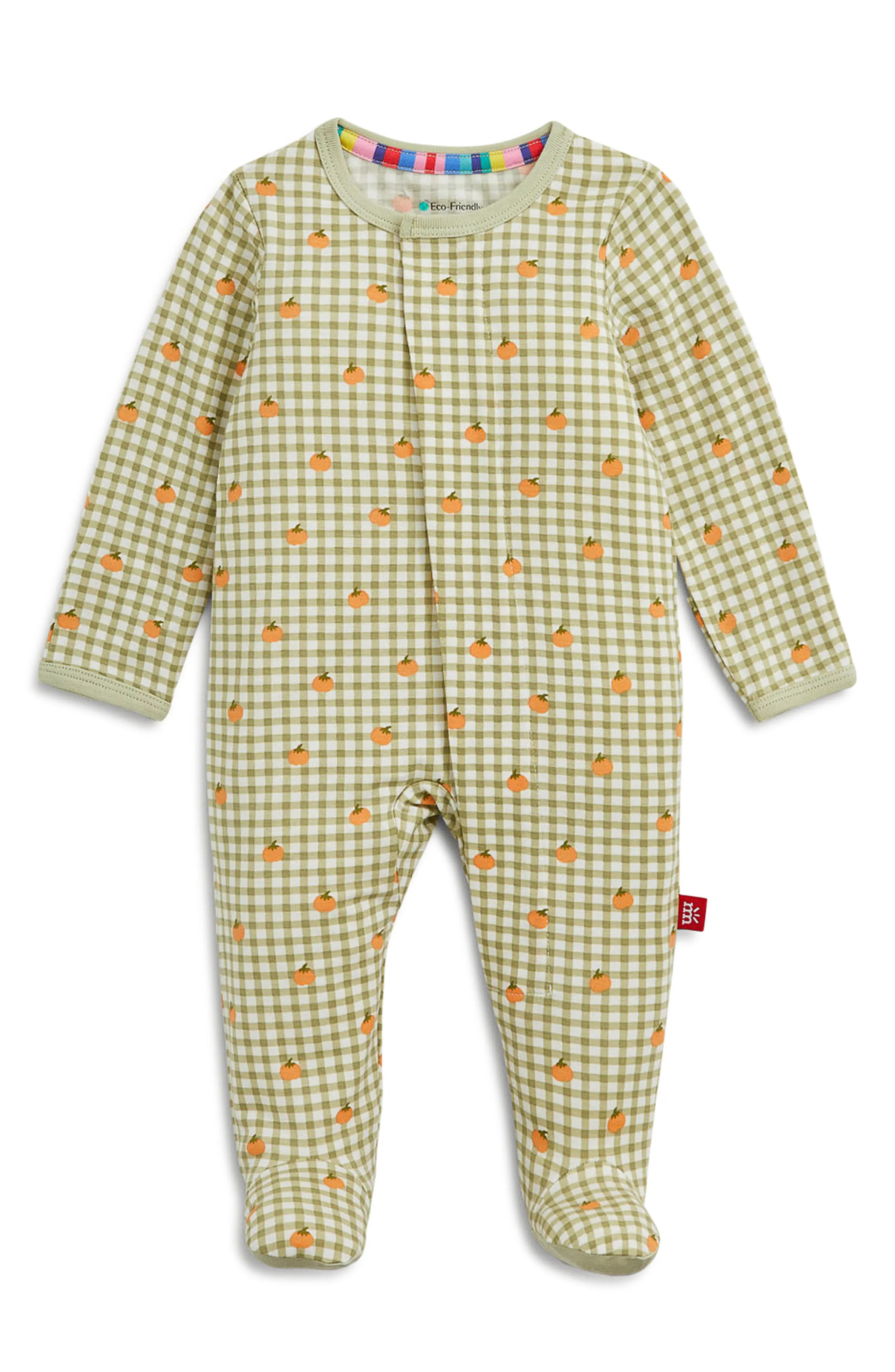 Magnetic Me Baby Pumpkin Plaid Footie (Women) | Nordstrom | Nordstrom