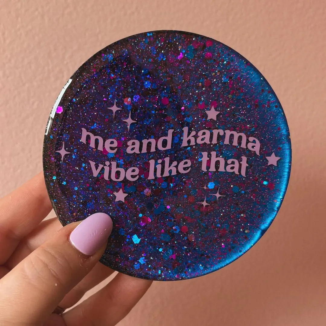 Taylor Swift Resin Coaster: The Eras Tour Karma, Swiftie Gift | Etsy (US)