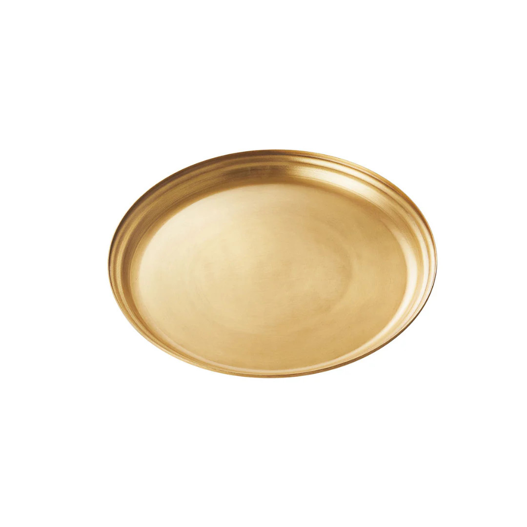 Large Brass Serving Tray | Pink Antlers