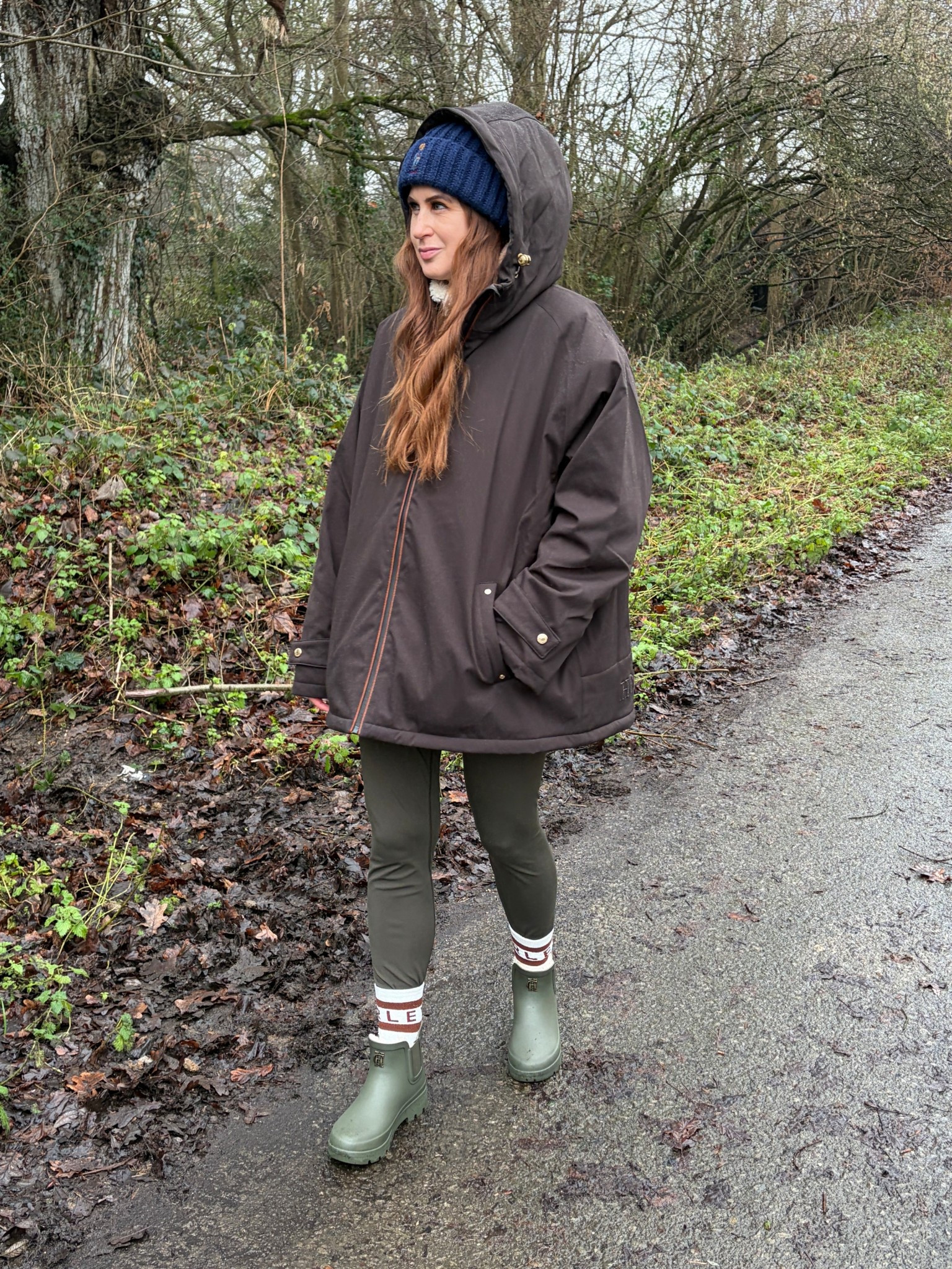 A classic countryside rainy day look 🌂🌳 Holland Cooper waterproof rain coat styled with sherpa-lined chunky Chelsea wellington boots, perfect for dog walks, rainy days and countryside strolls ☔️ 

#LTKluxury #LTKuk #LTKwinter