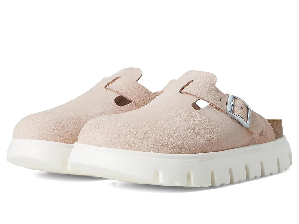 Birkenstock Papillio by Birkenstock Boston Chunky Platform Clog Women's Clog Shoes Light Rose : EU 40 (US Women's 9-9.5) Narrow, Suede | Zappos