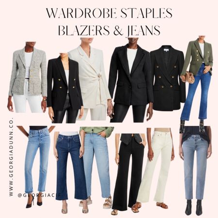 Fall staples - jeans and blazers 
Fall outfit inspiration 

#LTKSeasonal #LTKFind