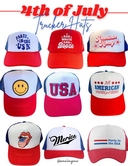 Fourth of July trucker hats! All are from Etsy 

#LTKStyleTip #LTKFindsUnder50
