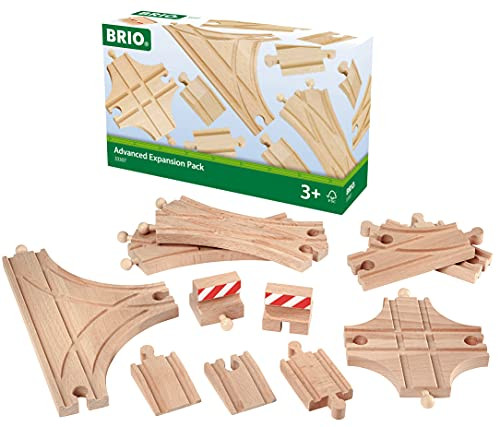 BRIO World 33307 - Advanced Expansion Pack - 11 Piece Set of Wooden Train Tracks for Kids | Train Set Expansion | Fun Learning Toy | Compatible with All Railway Toys | FSC Certified | Amazon (US)