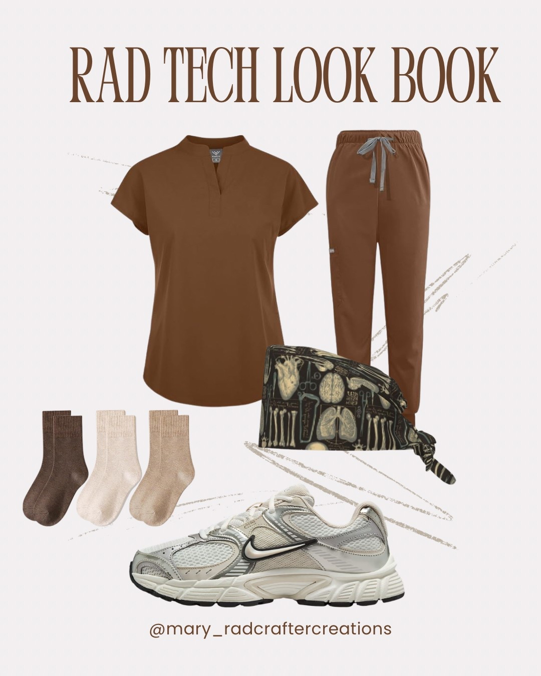 Brown rad tech look 👝🤎🍂 love this tone for scrubs!! #radtech #scrubs #nurse 

#LTKHome #LTKWorkwear #LTKActive