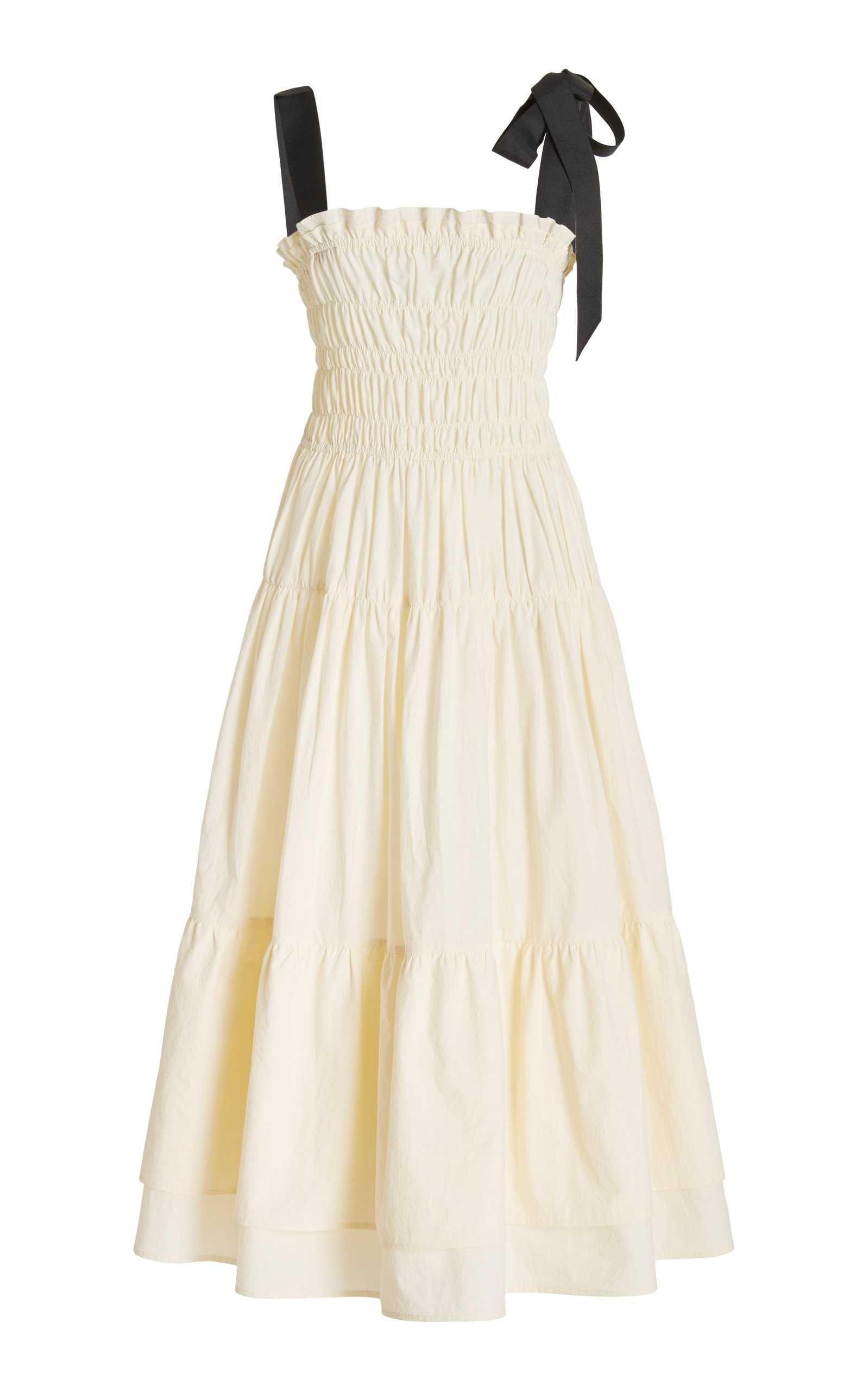 Pirro Ruched Cotton Midi Dress | Moda Operandi (Global)