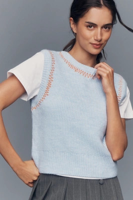 Pilcro Twofer Zig-Zag Sweater Vest | Anthropologie (US)