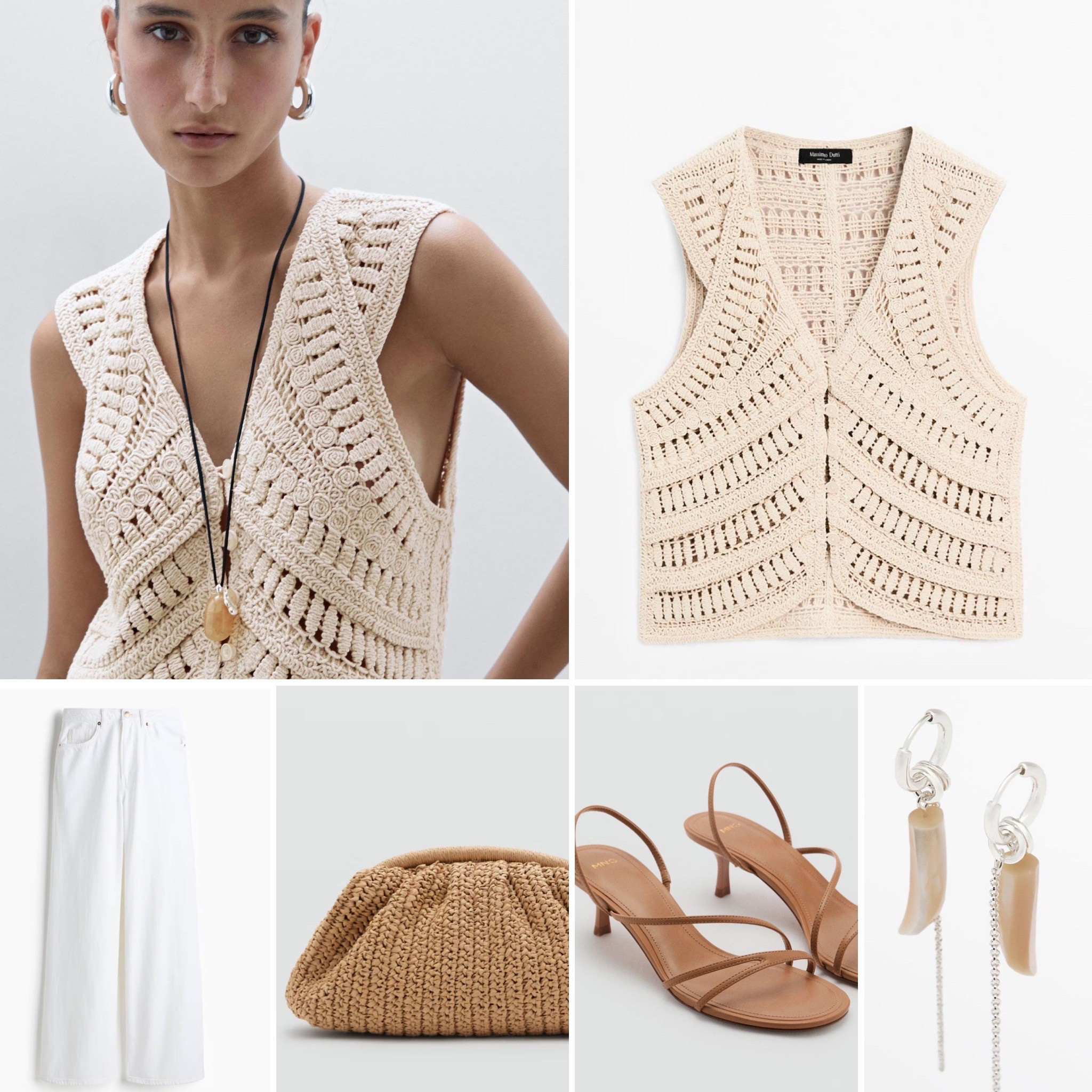 Summer outfit 
Crochet top
Holiday style 
White jeans , waistcoat 


#LTKtravel #LTKsummer #LTKspring